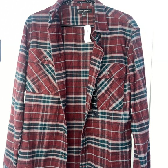 NEW Size Small Banana Republic Plaid Flannel - Picture 7 of 7